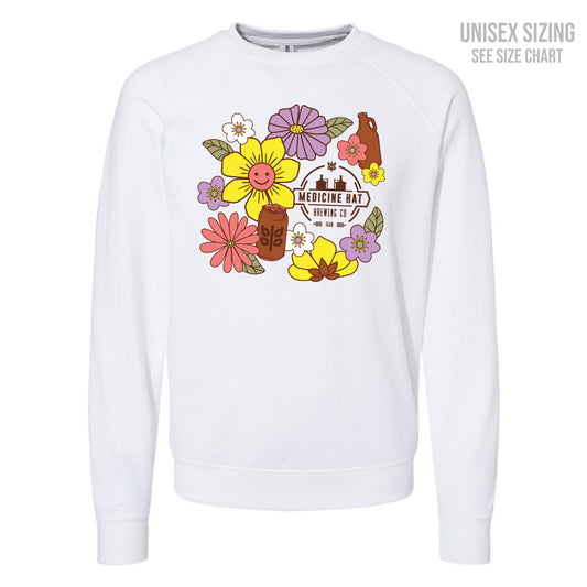 MH Brewing Co. Unisex Flower Lightweight Crewneck (MHBT003-SS1000C)