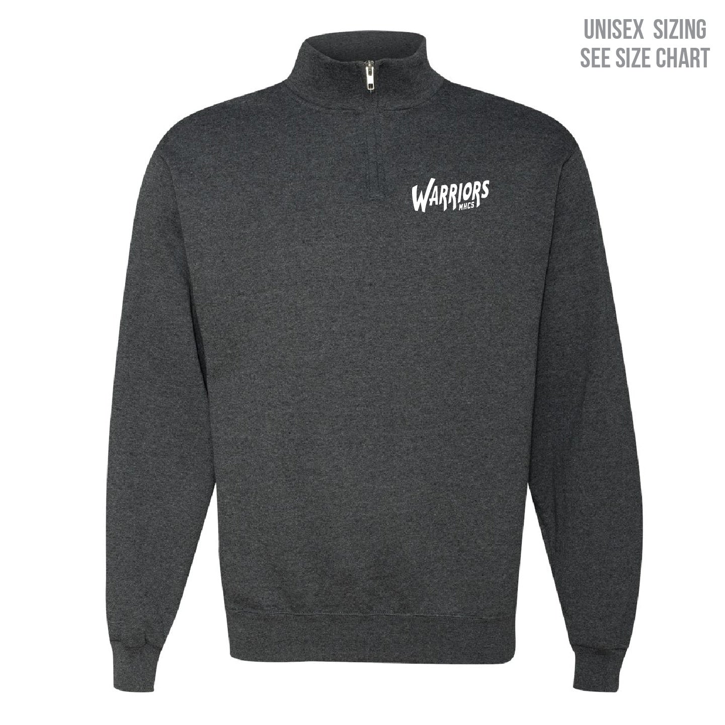 MHCS Left Chest Warriors Unisex 1/4 Zip Sweatshirt (MHCST0006-995MR)