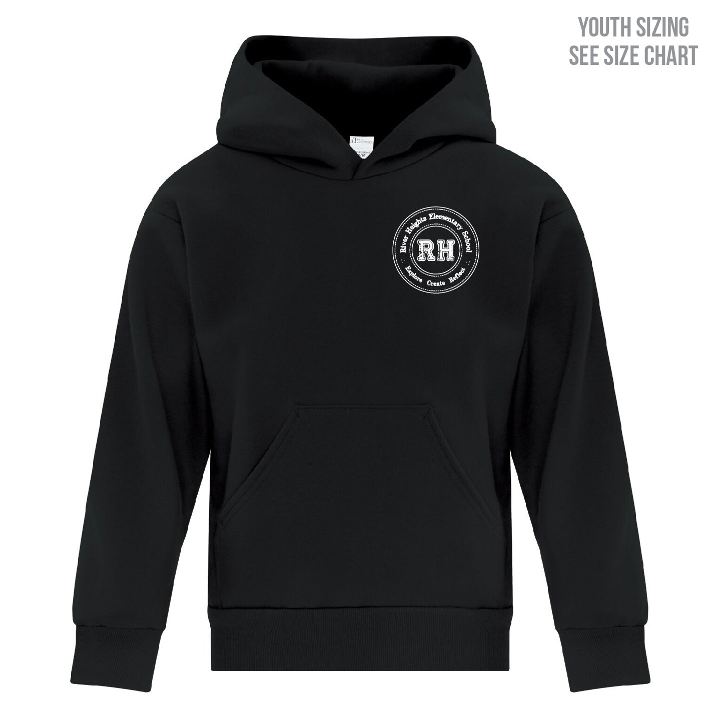 River Heights Left Chest Crest YOUTH Pullover Hoodie (RHEST002-Y2500)