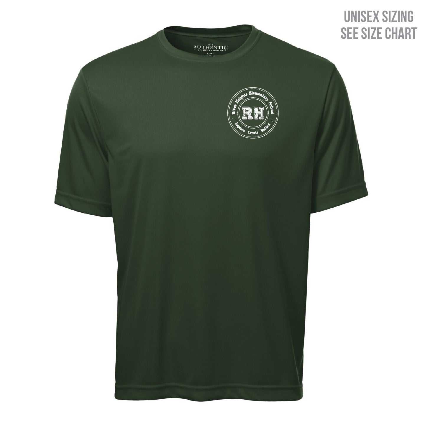 River Heights Left Chest Crest Unisex Performance T-Shirt (RHEST002-S350)