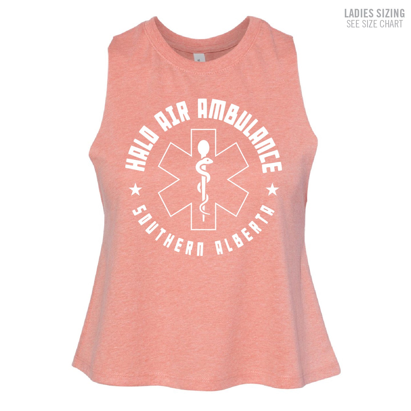 HALO Crest Ladies Cropped Racerback Tank (HALOT006-6682)