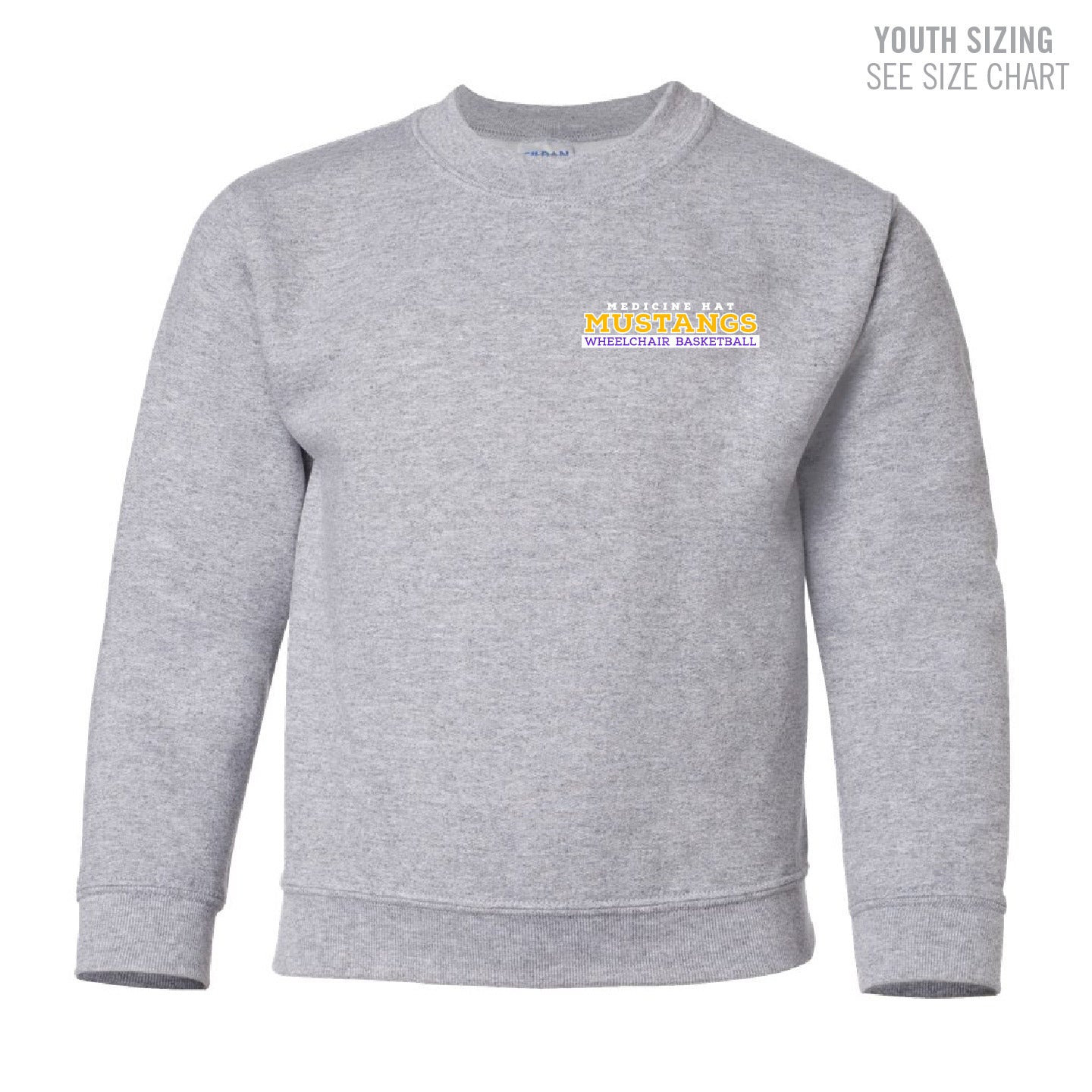 MHASR Mustangs YOUTH Crewneck Sweatshirt (MHASRT010/11-18000B)