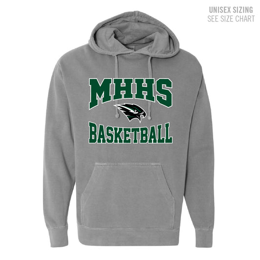 MHHS Basketball UNISEX Pigment Dyed Retro Hoodie (MHBB25T001-1567)