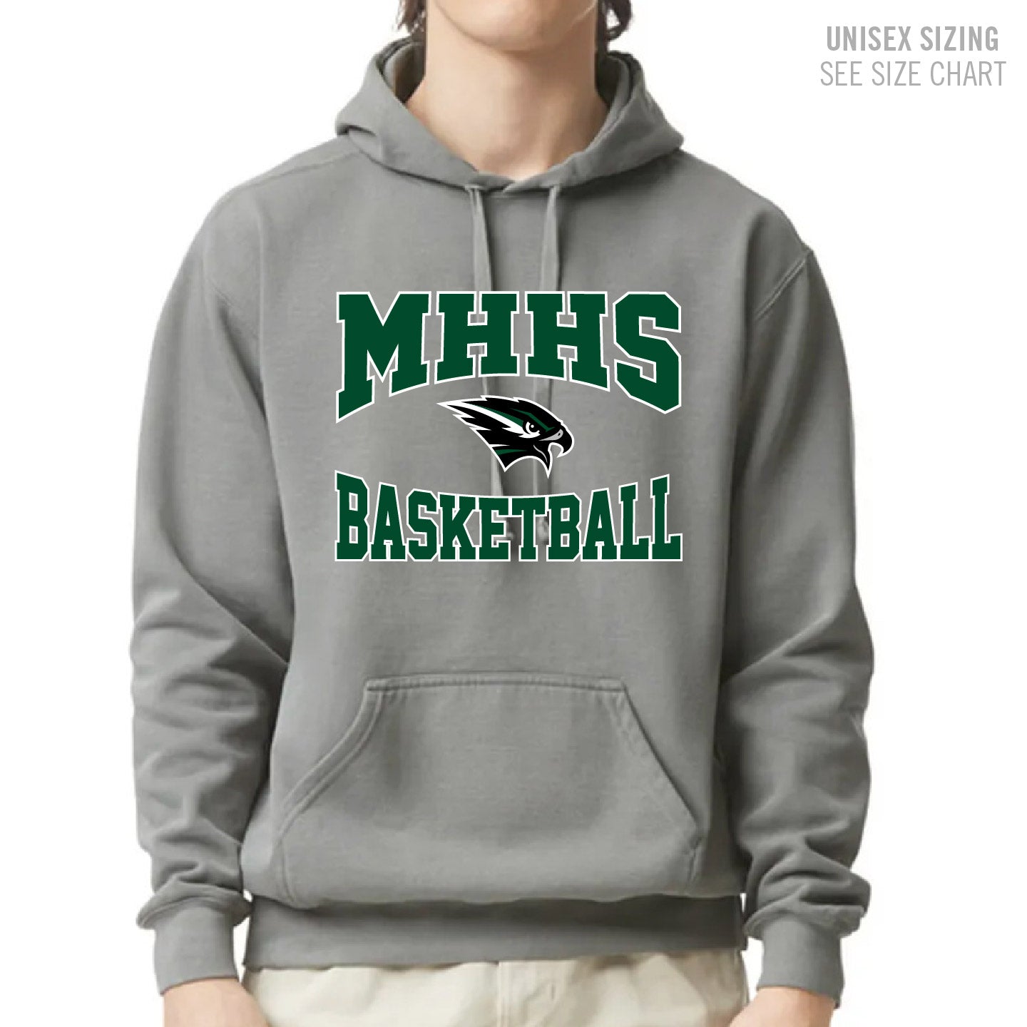 MHHS Basketball UNISEX Pigment Dyed Retro Hoodie (MHBB25T001-1567)