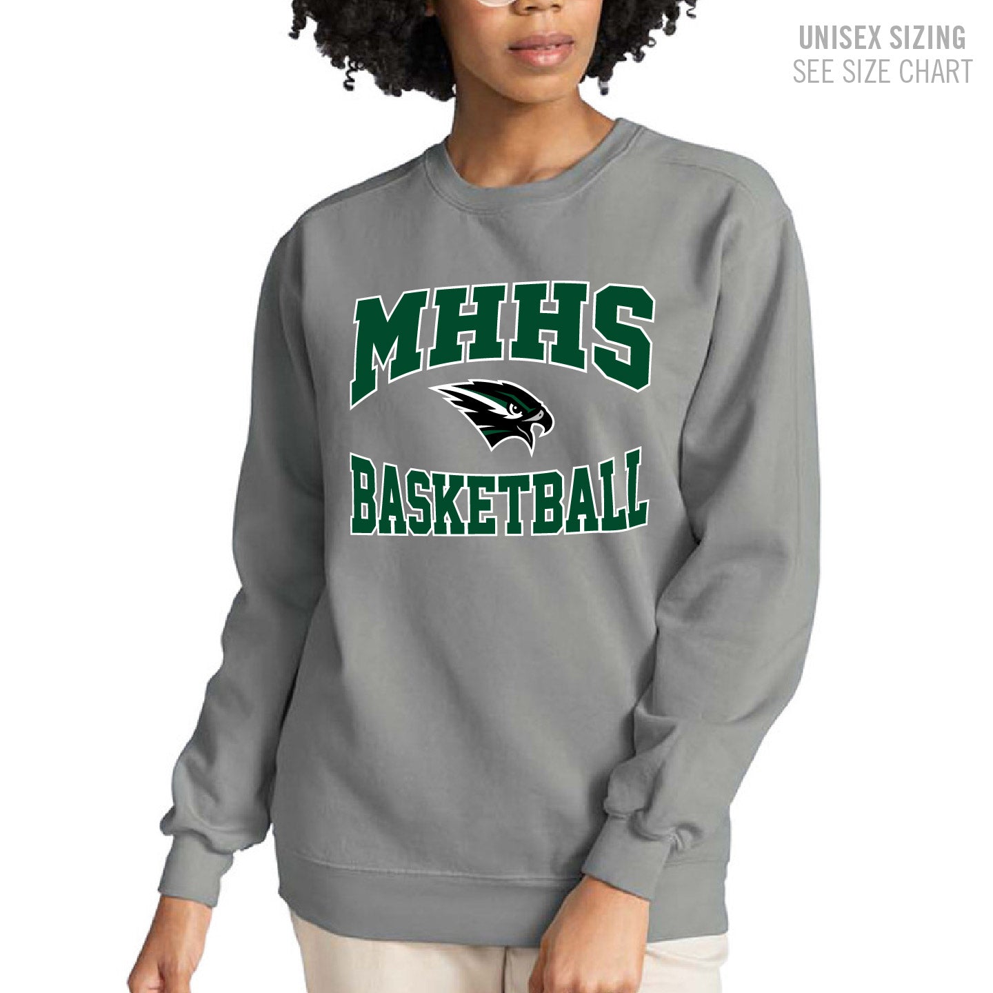 MHHS Basketball UNISEX Pigment Dyed Retro Crewneck (MHBB25T001-1566)