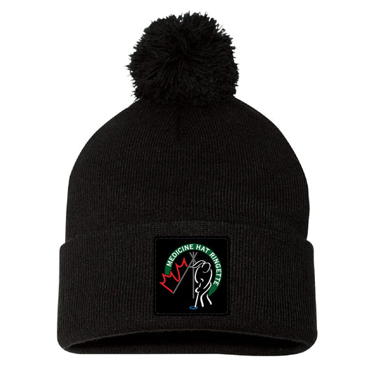 MHRA Logo Patch Cuffed Pom Pom Beanie (MHRAP003-SP15)