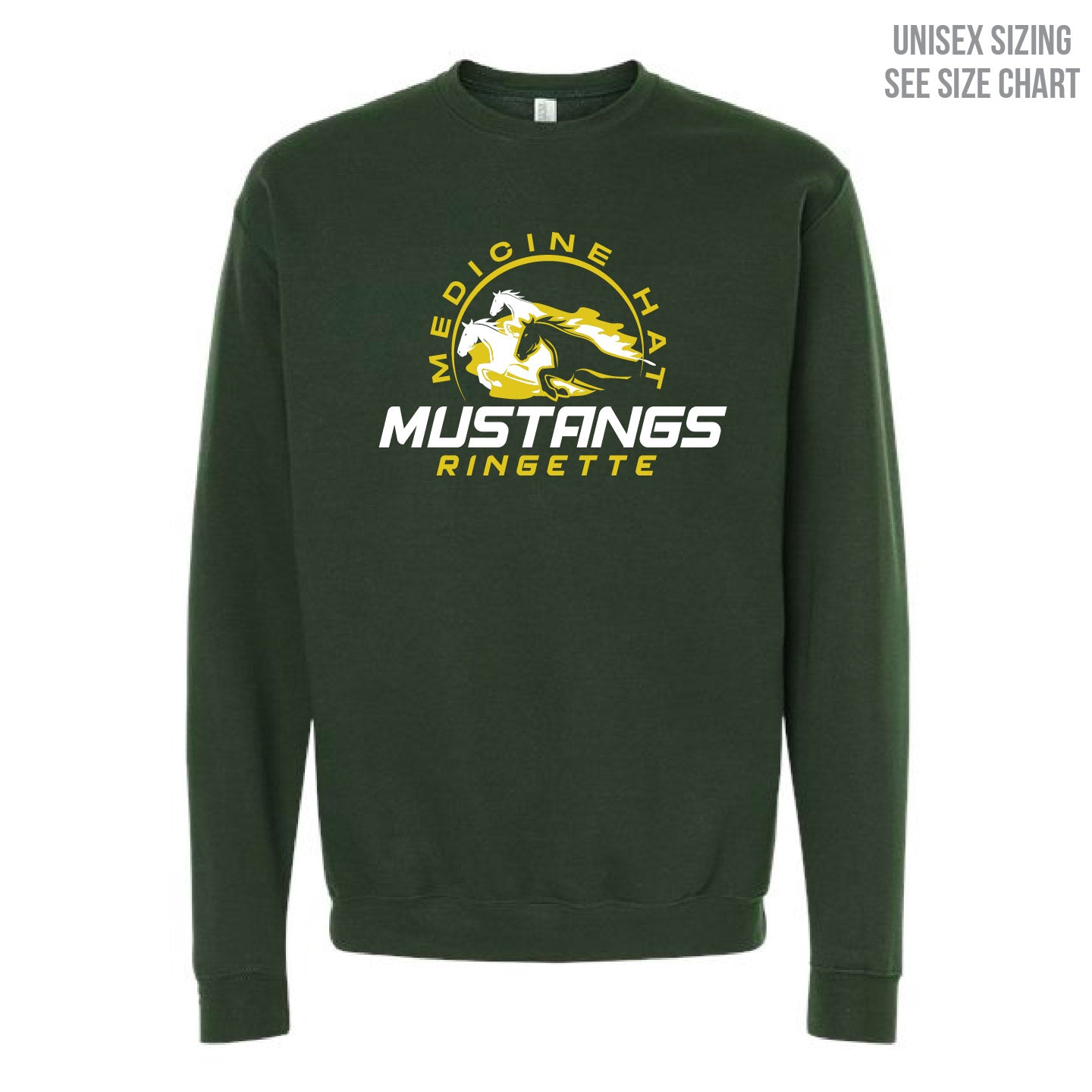 MHRA Mustangs ADULT Crewneck Sweatshirt (MHRAT002-3340)