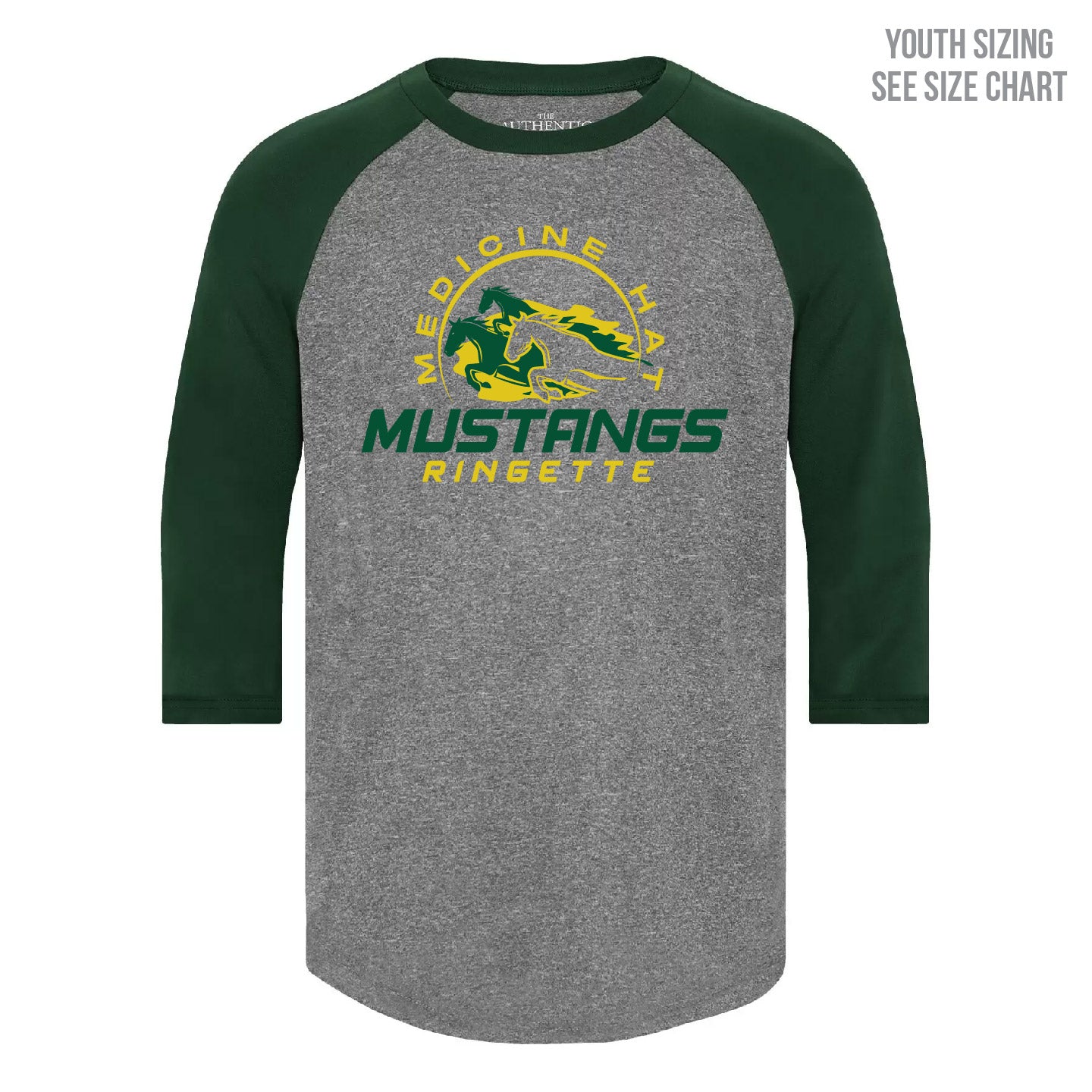 MHRA Mustangs YOUTH Performance Raglan Tee (MHRAT003-Y3526)