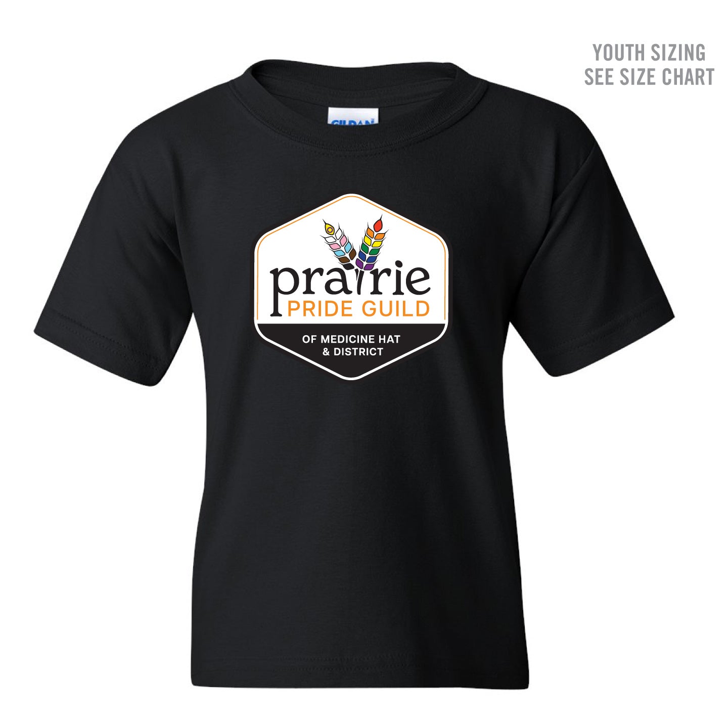 Prairie Pride Guild Full Logo YOUTH T-Shirt (PPGT007-5000B)