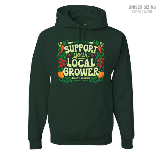 Ruben's Veggies Local Grower Unisex Hoodie (RVT006-996MR)