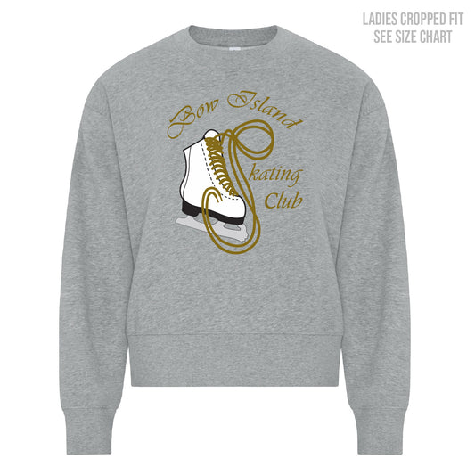 Bow Island Skating Club LADIES Cropped Sweatshirt (BIST001-KOI2240L)