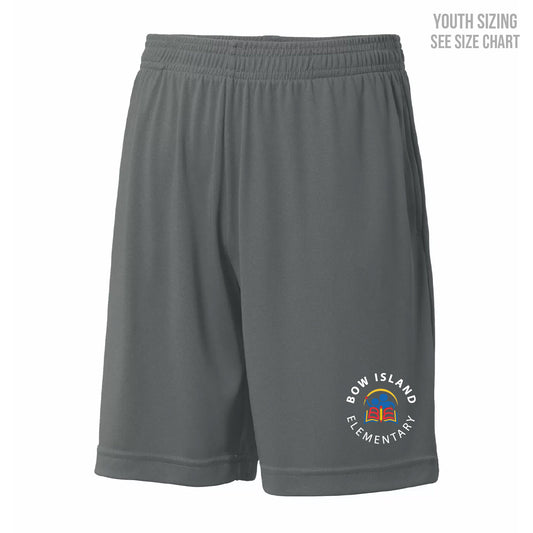 Bow Island Elementary YOUTH Pocketed Sport Shorts (BOWT003-Y357P)