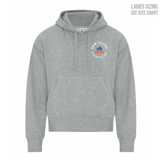 Bow Island Elementary LADIES Cropped Hoodie (BOWT003-KOI2250L)