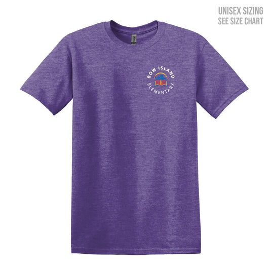 Bow Island Elementary ADULT Small Logo T-Shirt (BOWT003-64000)