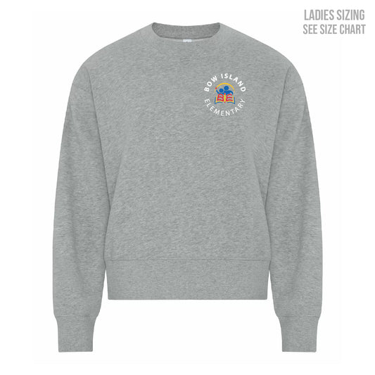 Bow Island Elementary LADIES Cropped Sweatshirt (BOWT003-KOI2240L)
