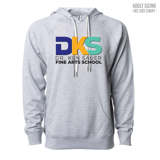 Dr. Ken Sauer Type Logo ADULT Lightweight Hoodie (DKST008-SS1000)