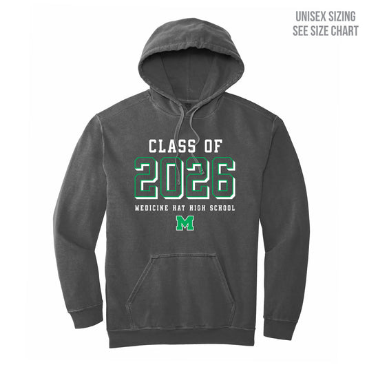 MHHS Grad 2026 Retro Pigment Dyed Unisex Hoodie (MHG26T001-1567)