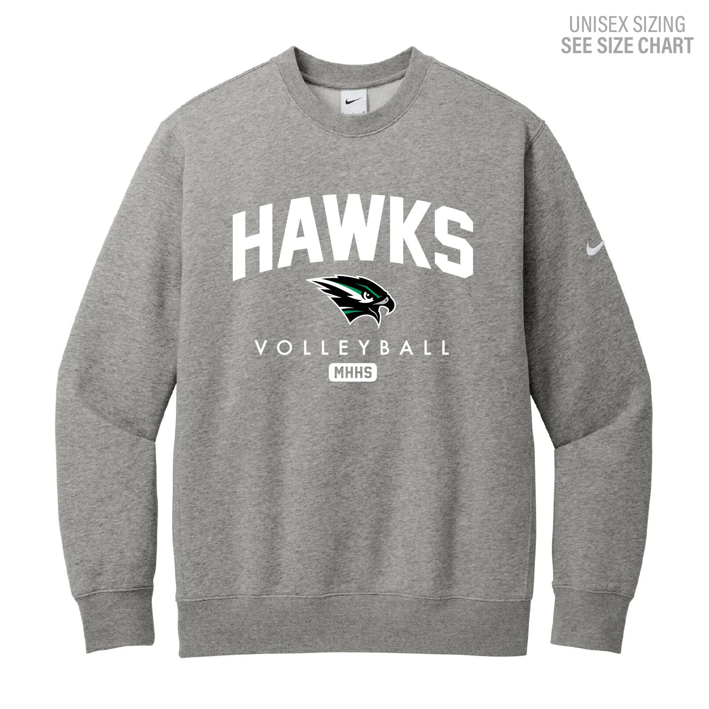 MHHS Volleyball Nike Unisex Crewneck Sweatshirt (MHVB25T001-NKFD9863)