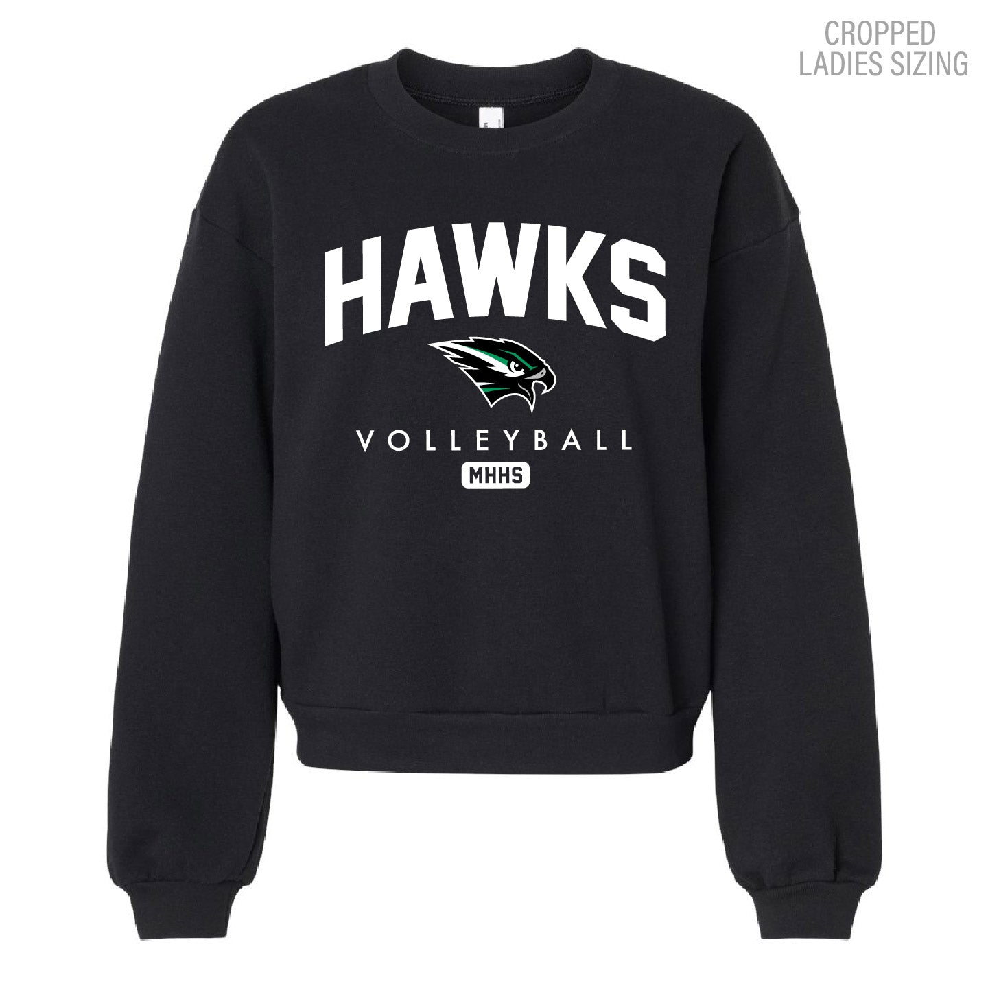 MHHS Volleyball LADIES Cropped Crewneck Sweatshirt (MHVB25T001-RF494)