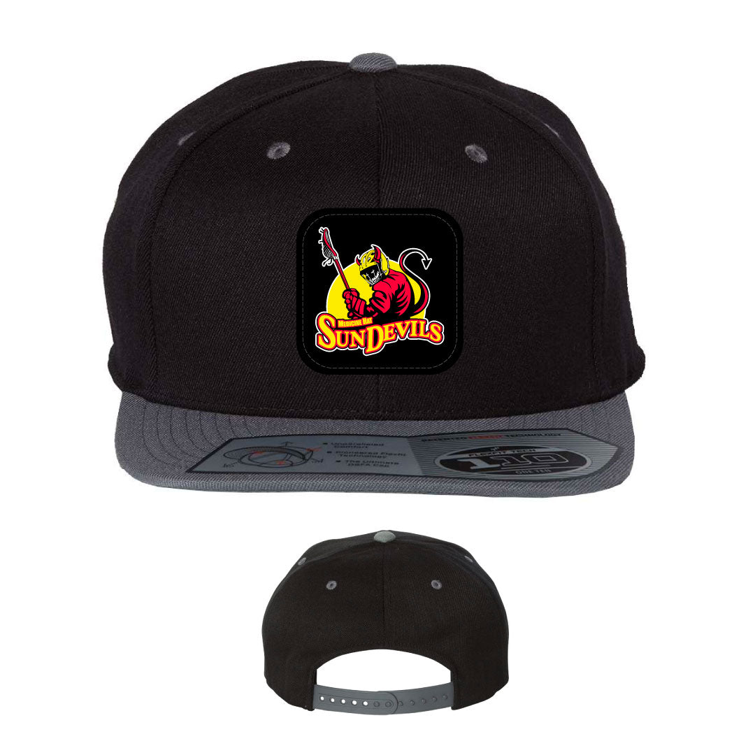 MH Lacrosse Patched Flat Brim Hat (MHLXP001-110F)