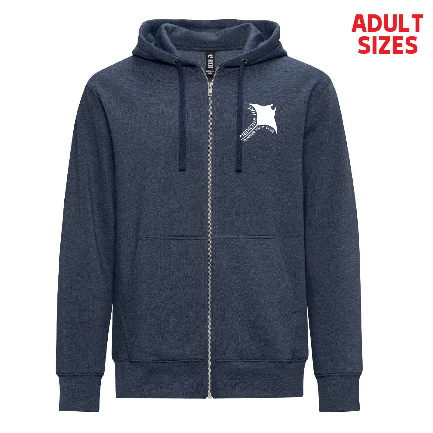 Manta Rays ADULT Triblend Zip-Up Hoodie (MRT003-KOI2052)
