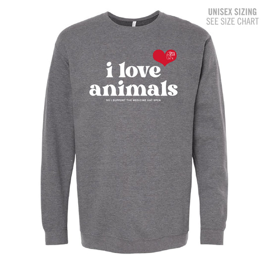 MH SPCA I Love Animals Crewneck Sweatshirt (SPCAT019-3340)
