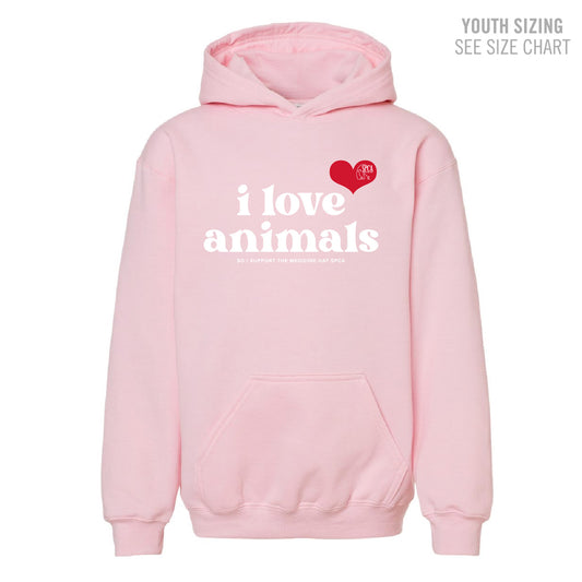 MH SPCA I Love Animals YOUTH Pullover Hoodie (SPCAT019-3322)