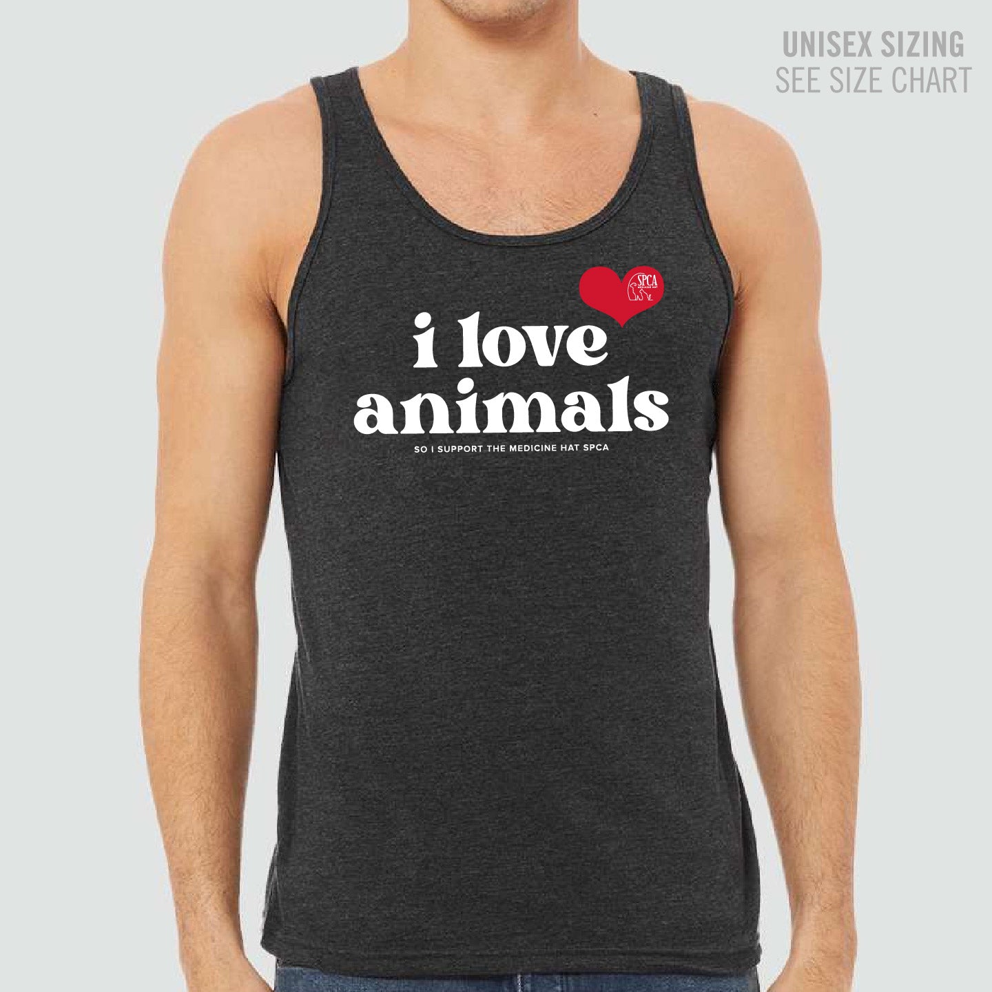 MH SPCA I Love Animals Unisex Tank Top (SPCAT019-3480CVC)