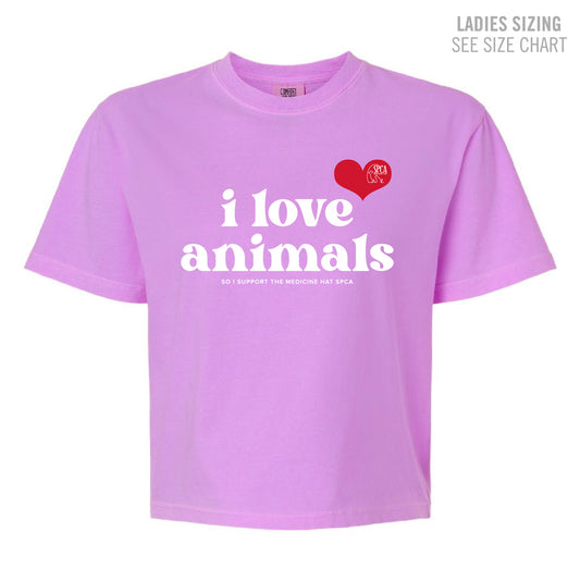 MH SPCA I Love Animals Ladies Cropped T-Shirt (SPCAT019-3023CL)
