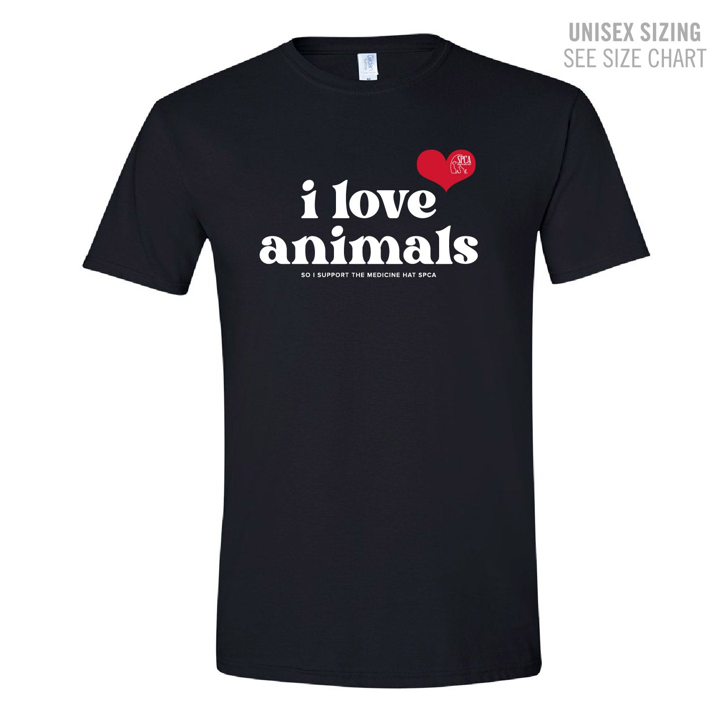 MH SPCA I Love Animals Unisex T-Shirt (SPCAT019-64000)