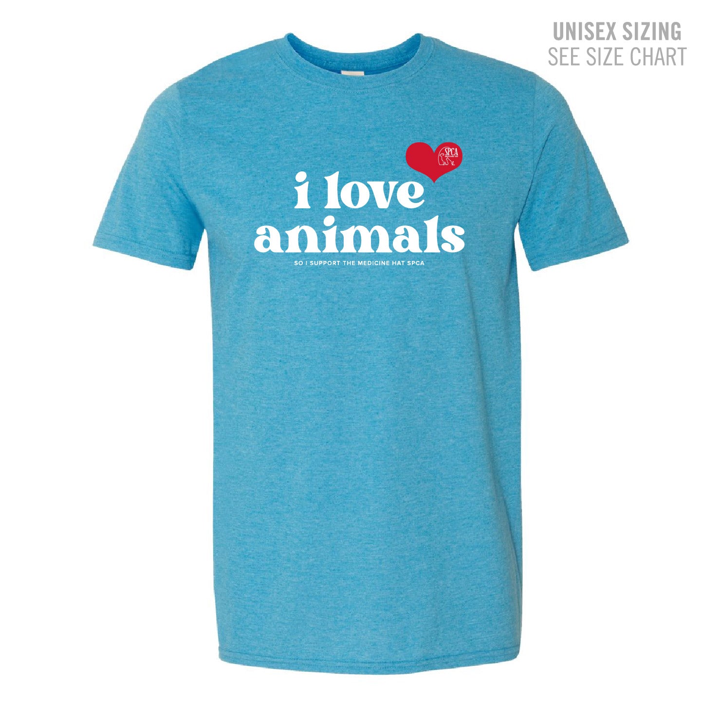 MH SPCA I Love Animals Unisex T-Shirt (SPCAT019-64000)