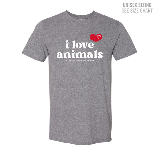 MH SPCA I Love Animals Unisex T-Shirt (SPCAT019-64000)