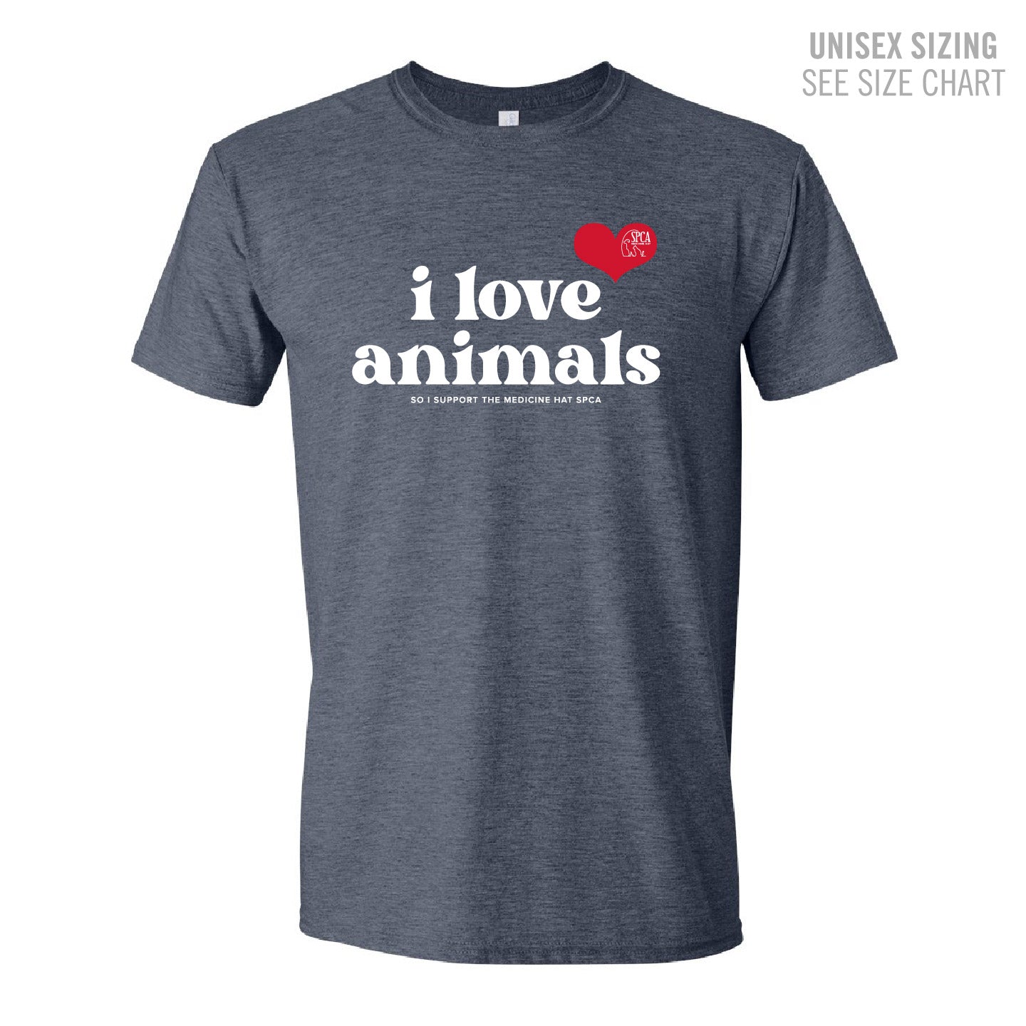 MH SPCA I Love Animals Unisex T-Shirt (SPCAT019-64000)