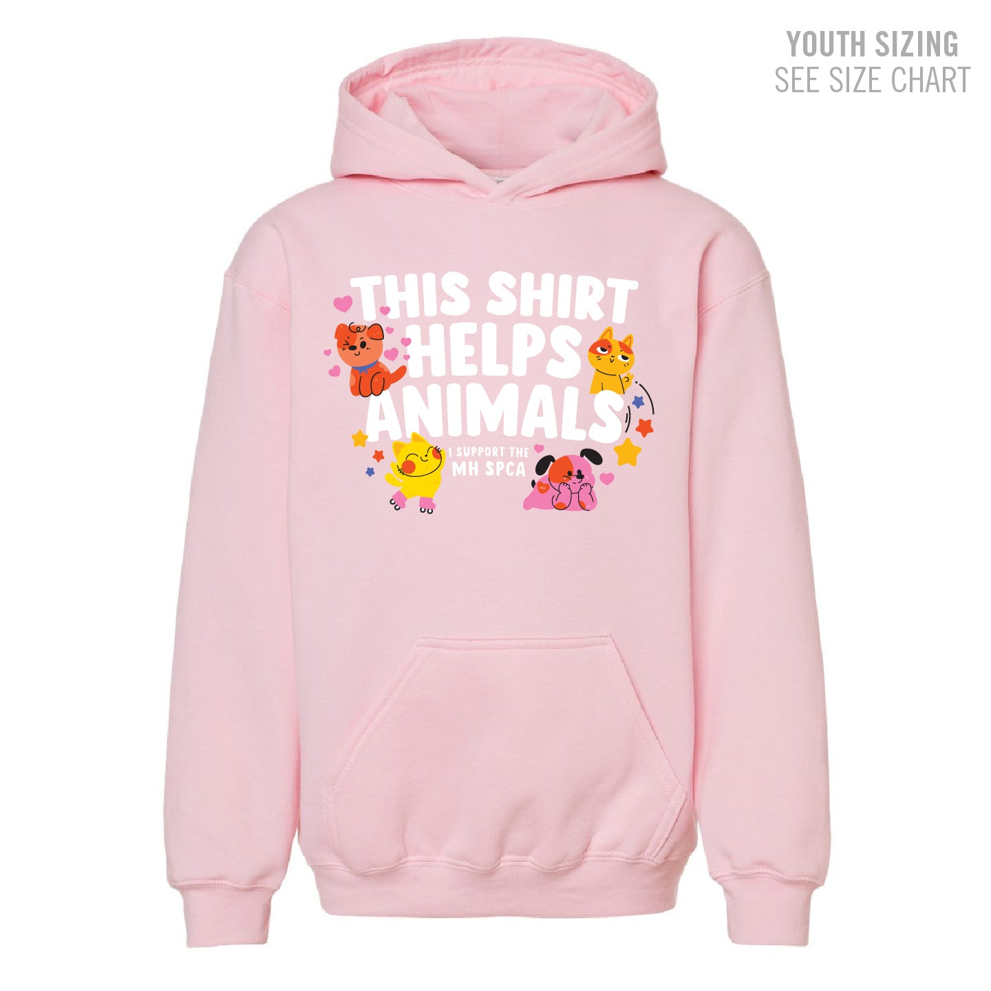 MH SPCA Helps Animals YOUTH Pullover Hoodie (SPCAT003-3322)