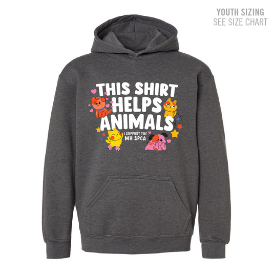 MH SPCA Helps Animals YOUTH Pullover Hoodie (SPCAT003-3322)