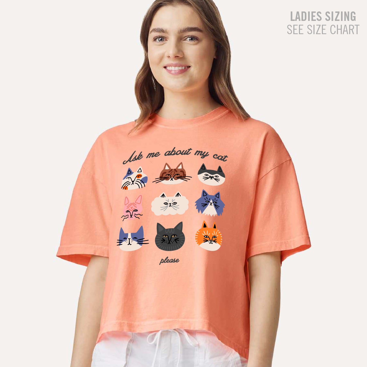 MH SPCA My Cat Ladies Cropped T-Shirt (SPCAT016-3023CL)