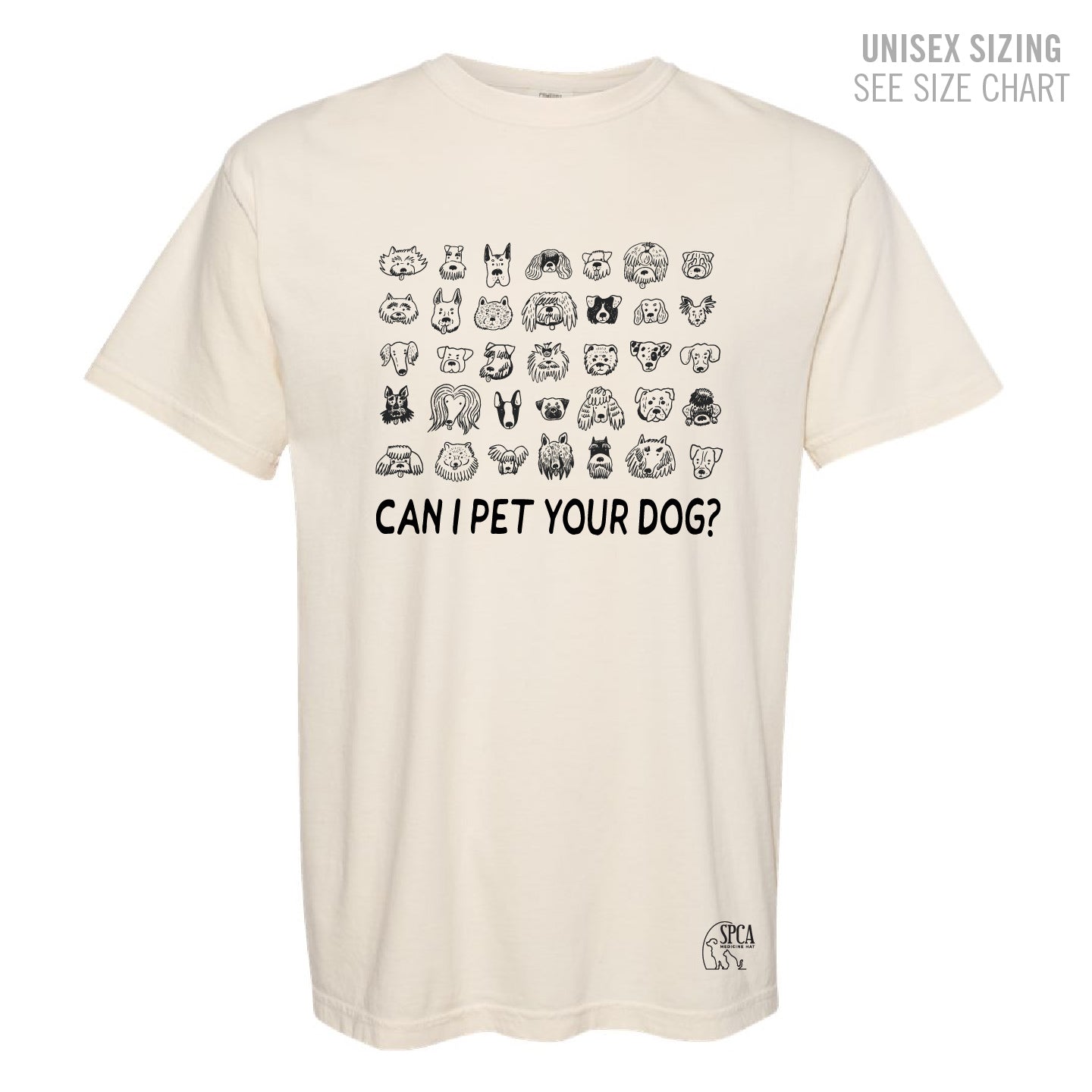 MH SPCA Dogs Retro Dyed Unisex Ringspun T-Shirt (SPCAT009/17-1717)