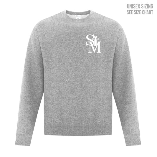 St. Michael's School ADULT Small Logo Crewneck Sweatshirt (SMST003-F2400)