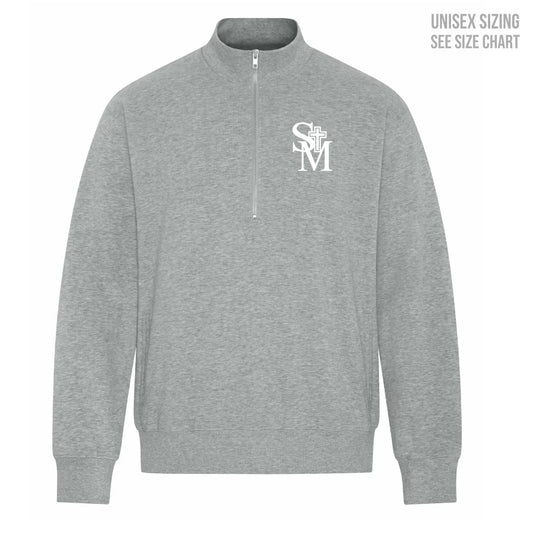 St. Michael's School ADULT 1/2 Zip Sweatshirt w/pockets (SMST003-KOI2270)