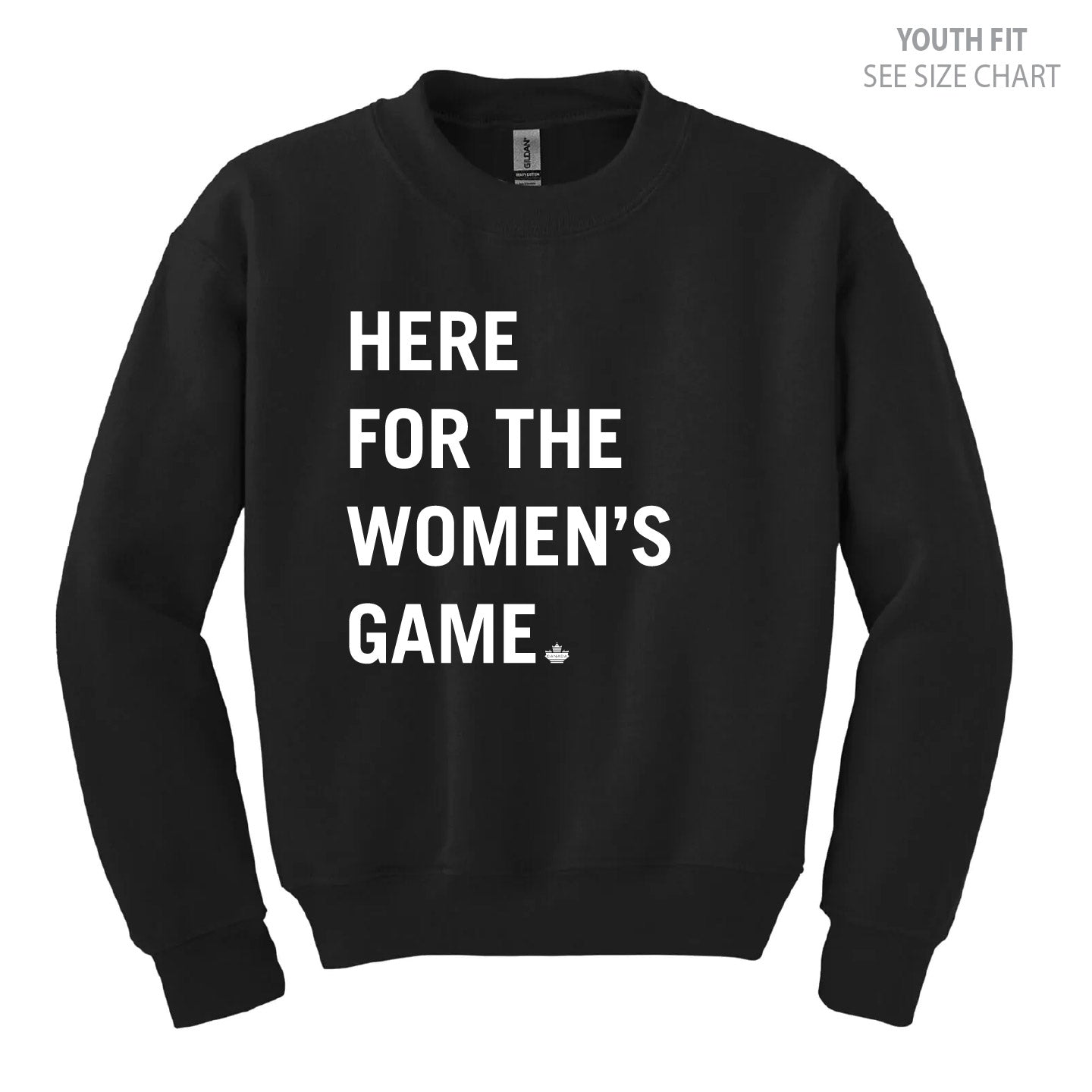Women's Para Hockey Type Design YOUTH Crewneck Sweatshirt (WPHT005-18000B)