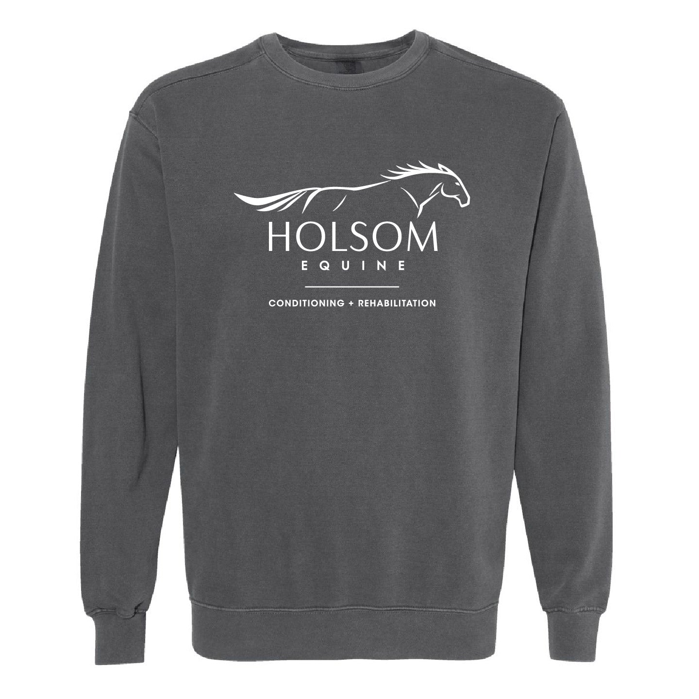 Holsom Equine UNISEX Pigment Dyed Retro Crewneck (HEQT002-1566)