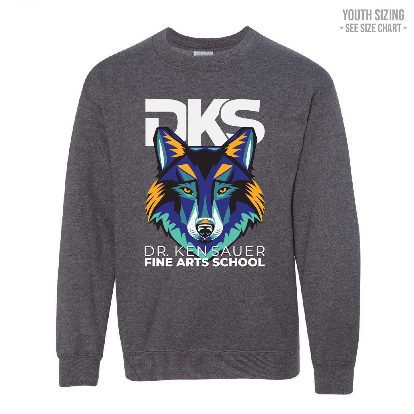 Dr. Ken Sauer Fine Arts YOUTH Crewneck Sweatshirt (DKST007-18000B)