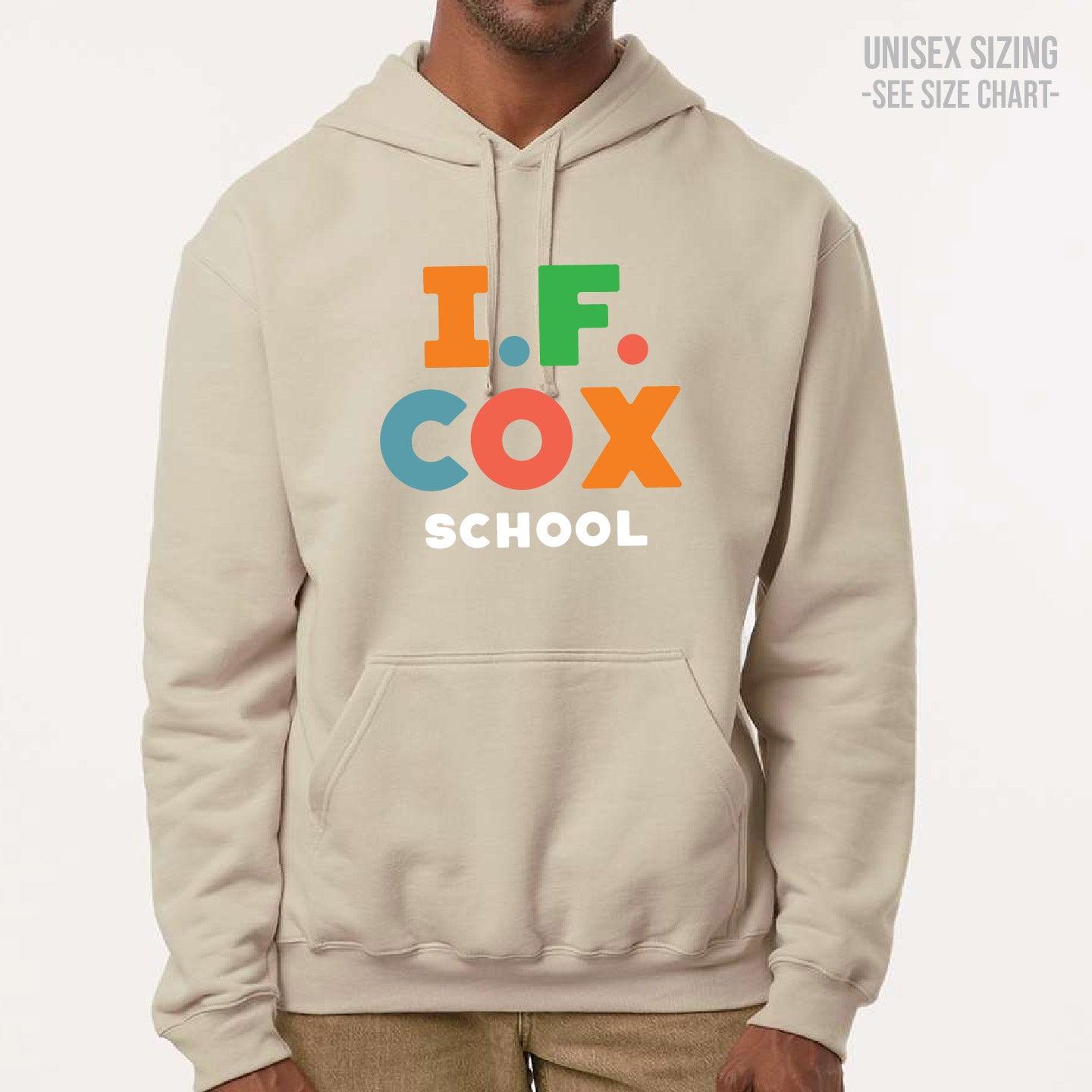 I.F. Cox School Type Design ADULT Pullover Hoodie (IFCT003-3320)