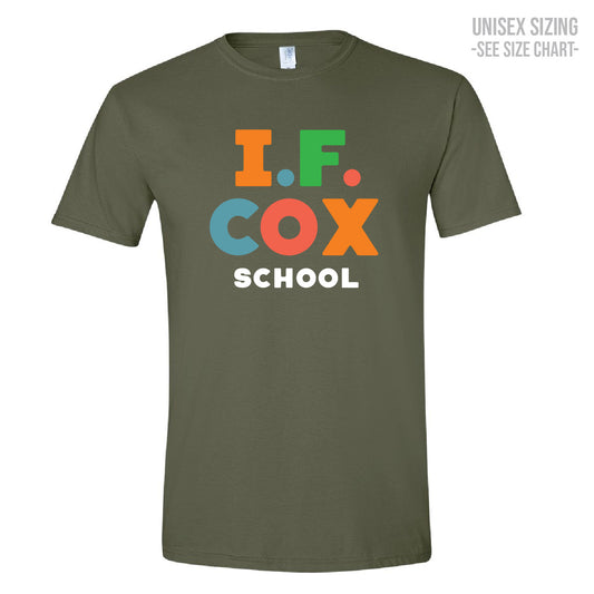 I.F. Cox School Type Design ADULT T-Shirt (IFCT003-64000)