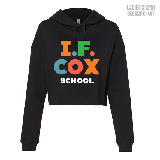 I.F. Cox School Type Design LADIES Cropped Hoodie (IFCT003-AFX64CRP)
