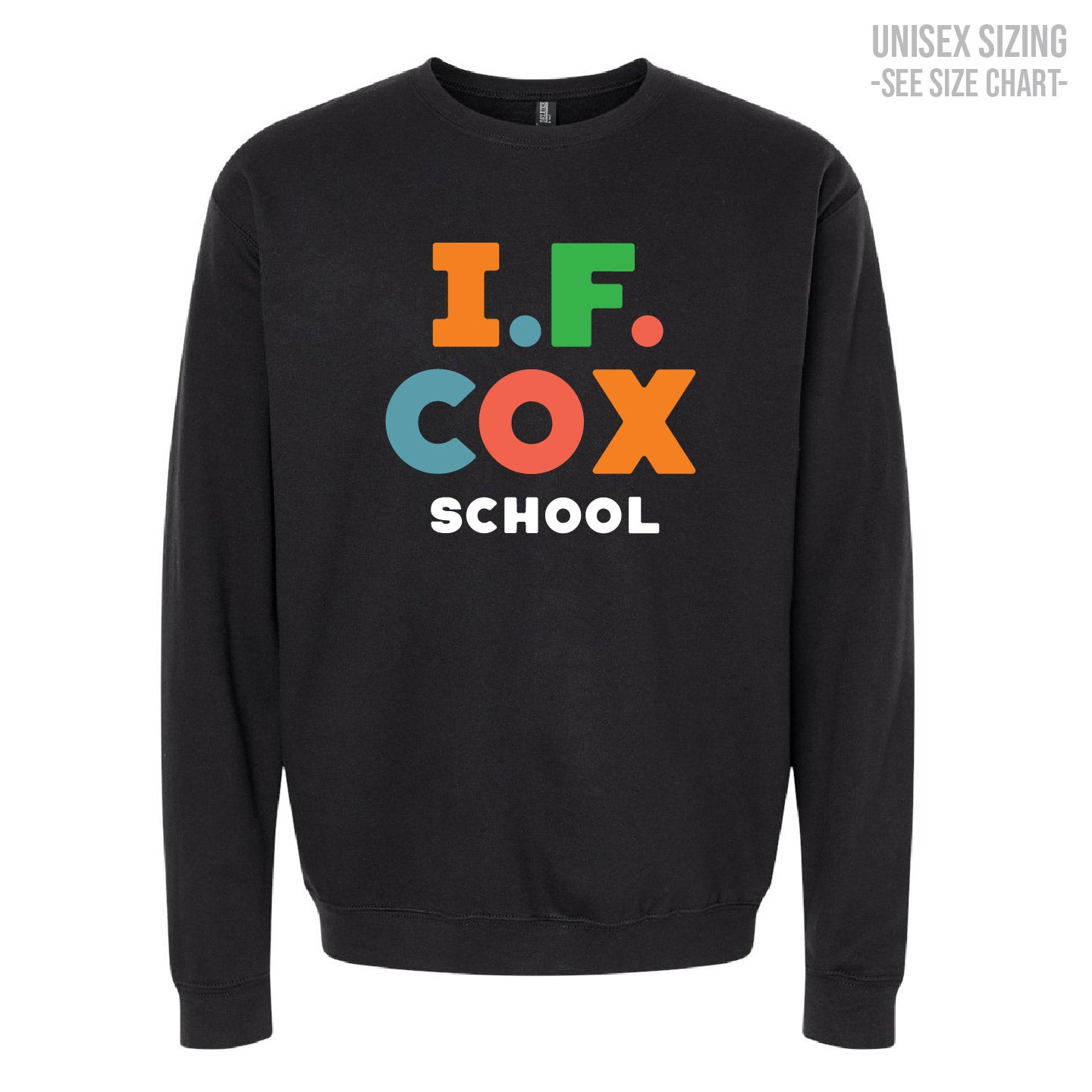 I.F. Cox School Type Design ADULT Crewneck Sweatshirt (IFCT003-3340)