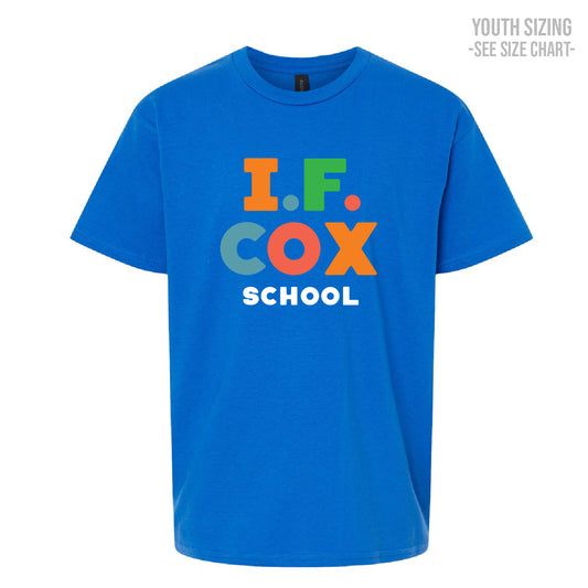 I.F. Cox School Type Design YOUTH T-Shirt (IFCT004-64000B)