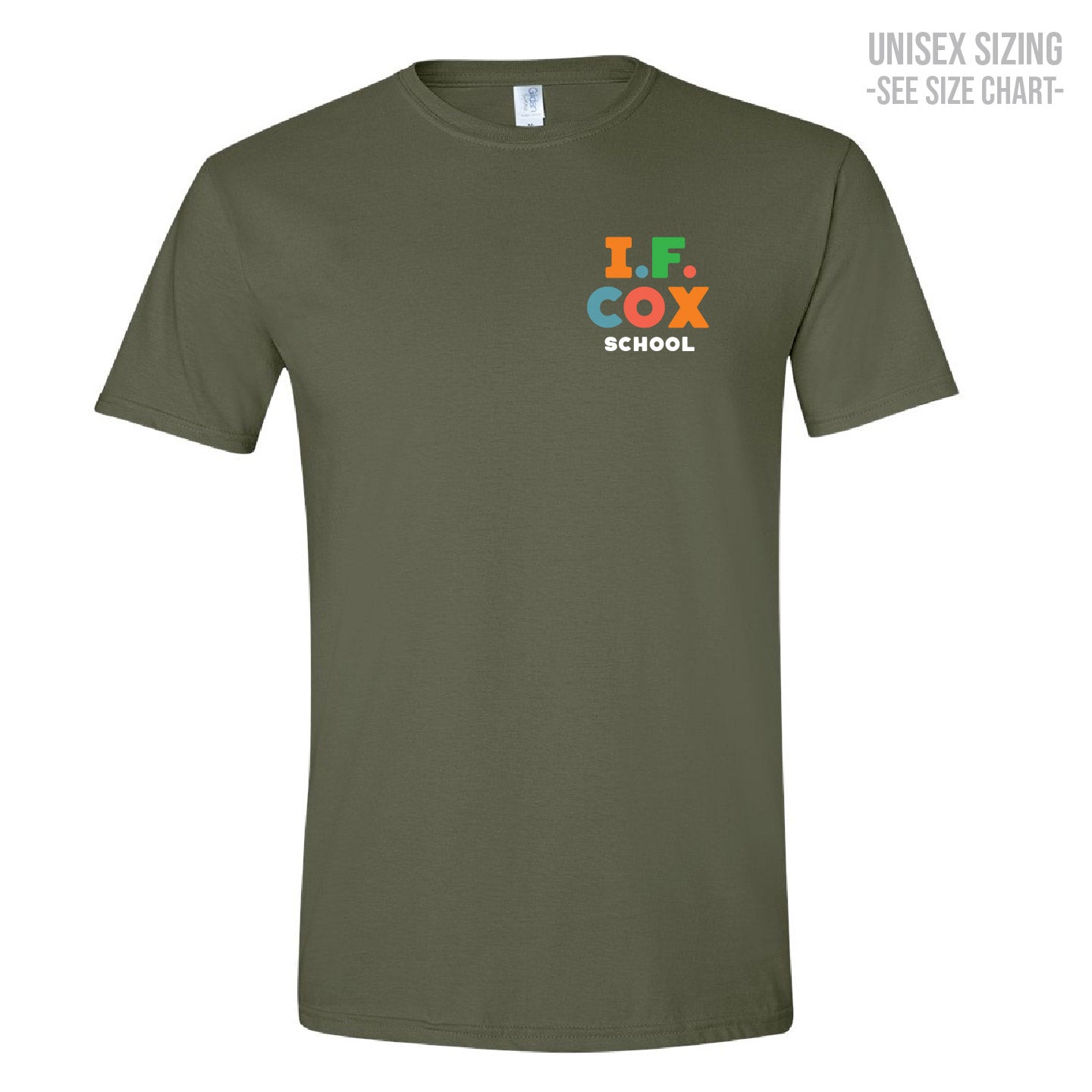 I.F. Cox School LC Logo ADULT T-Shirt (IFCT005-64000)