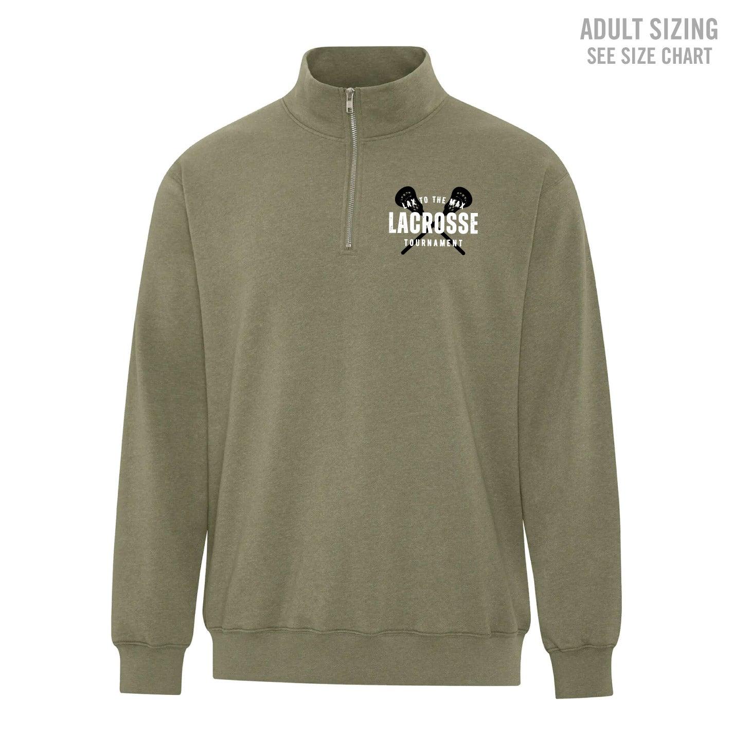 Lax to the Max ADULT 1/4 Zip Earth Wash Sweatshirt (LXMT004-ATCF6700)