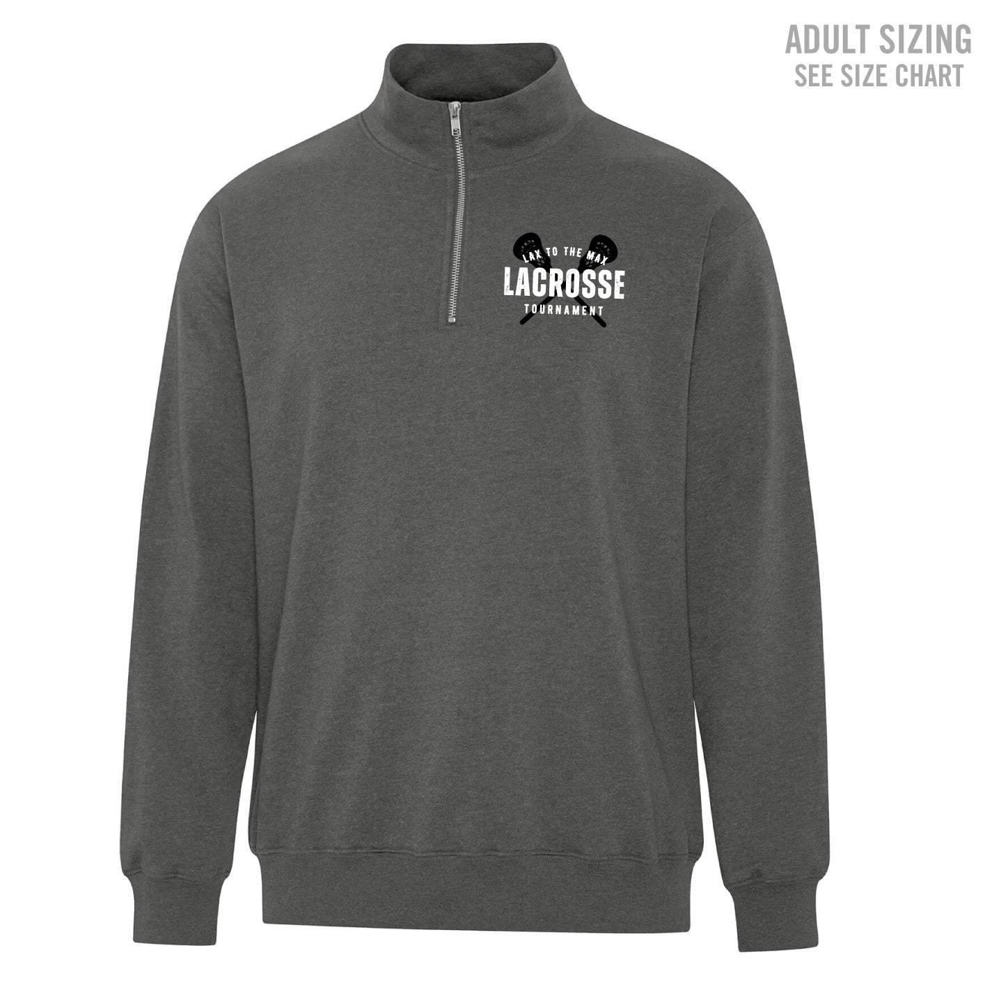 Lax to the Max ADULT 1/4 Zip Earth Wash Sweatshirt (LXMT004-ATCF6700)